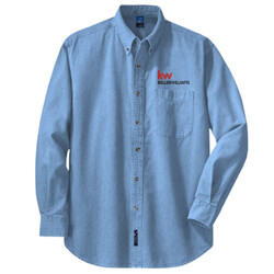 Port & Company Long Sleeve Denim Shirt-SP10