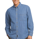 Port & Company Long Sleeve Denim Shirt-SP10