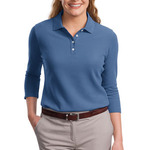 Ladies EZCotton™ Pique 3/4 Sleeve Polo